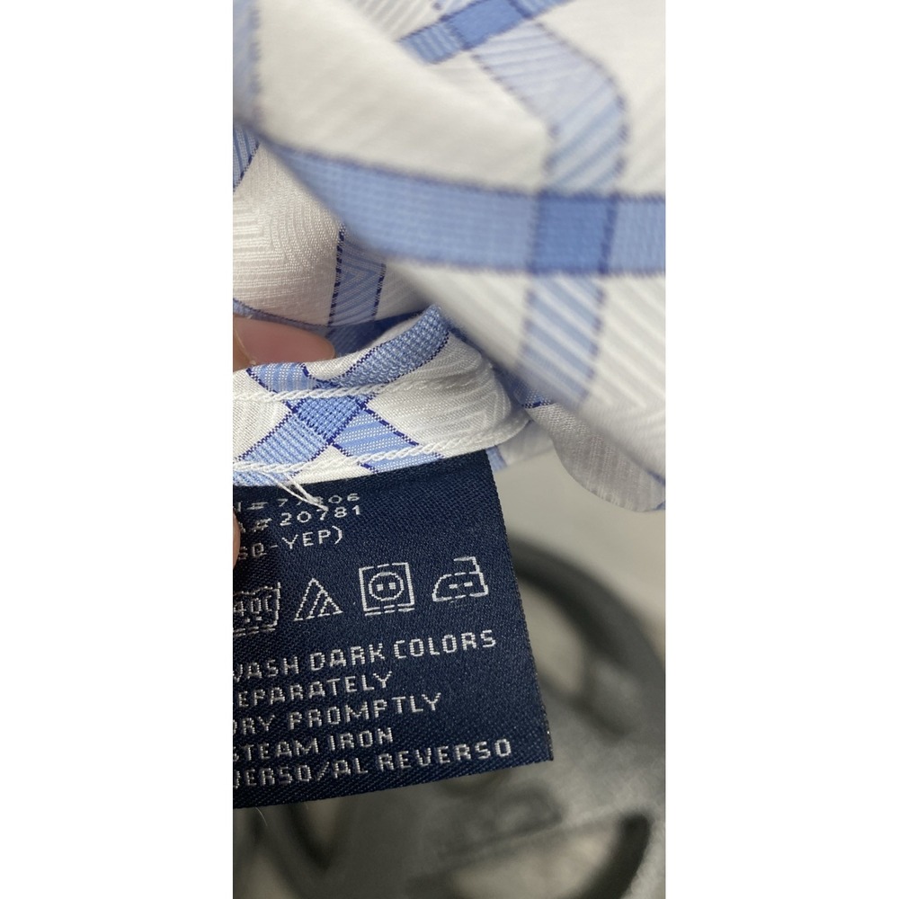 Vintage‎ Hilfiger Luxurious Button-Up Shirt Blue Geometric Large C79 - Picture 9 of 9